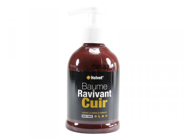 BAUME RAVIVANT CUIR 250ML BRUN FONCE  HELVET
