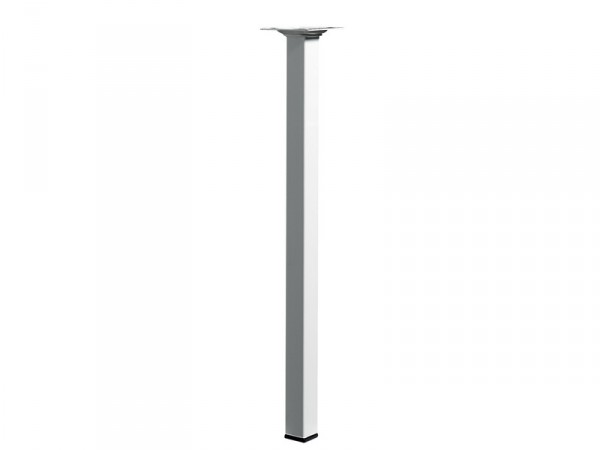PIED DE TABLE ACIER BLANC 24X24X400