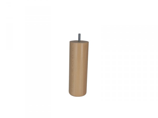 PIED DE LIT CYLINDRE HETRE VERNI 68X200