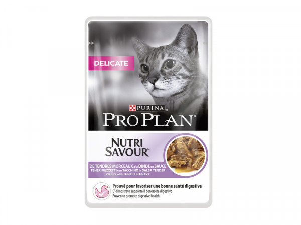 PATEE CHAT PRO PLAN DELICATE EN SAUCE DINDE 85G