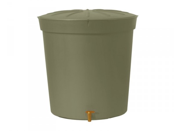 CUVE EAU 300L CYLINDRIQUE +COUVERCLE +ROBINET SIENA TAUPE