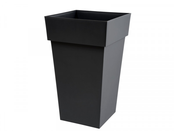 POT HAUT CARRE TOSCANE 62L 39X39X65CM GRIS ANTHRACITE