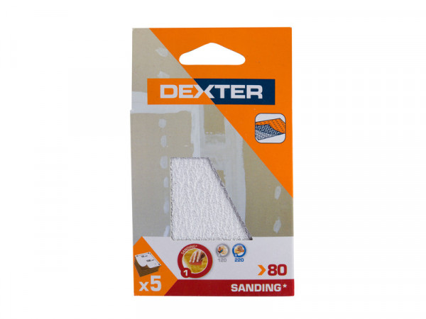 ABRASIF PLATRE 100X70 GRAIN 80 DEXTER 5 PC