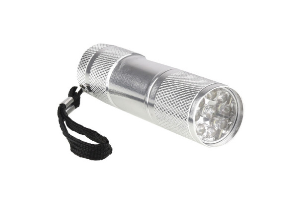 LAMPE DE POCHE ANTICHOC 6LED 30LM ALU ARGENT