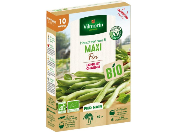 HARICOT MAXI BIO BOITE SERIE 10M VILMORIN