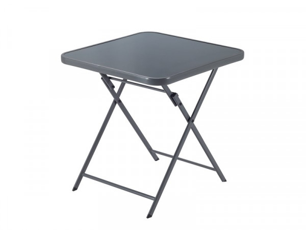 TABLE PLIANTE EMYS ACIER GRIS 70X70 CM