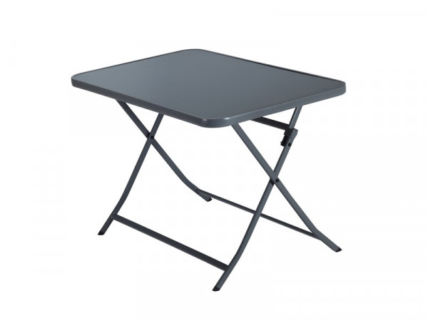 TABLE PLIANTE EMYS ACIER GRIS 110X70 CM