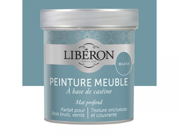 PEINTURE MEUBLES ET OBJETS CASEINE LIBERON BLEU BELLE ILE 0,5L