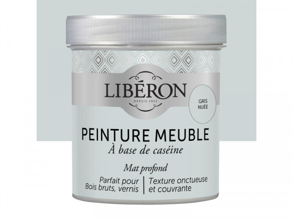 PEINTURE MEUBLES ET OBJETS CASEINE LIBERON GRIS NUEE 0,5L