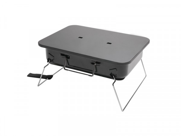 BARBECUE CHARBON DE BOIS VALISETTE GRIS