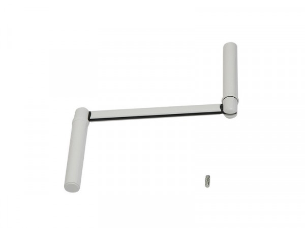 MANIVELLE SEULE POUR TIGE HEXAGONALE 10MM EN ACIER BLANC