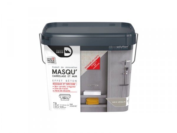 ENDUIT RENOVATION MASQU CARRELAGE GRIS URBAIN 9KG