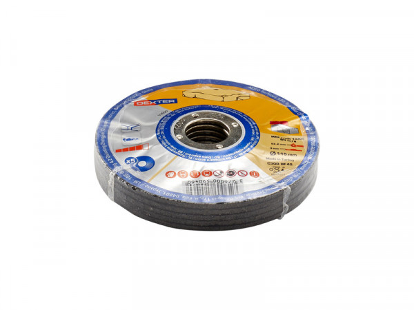 DISQUE MEULEUSE PIERRE 115X3X22,2 DEXTER LOT DE 5
