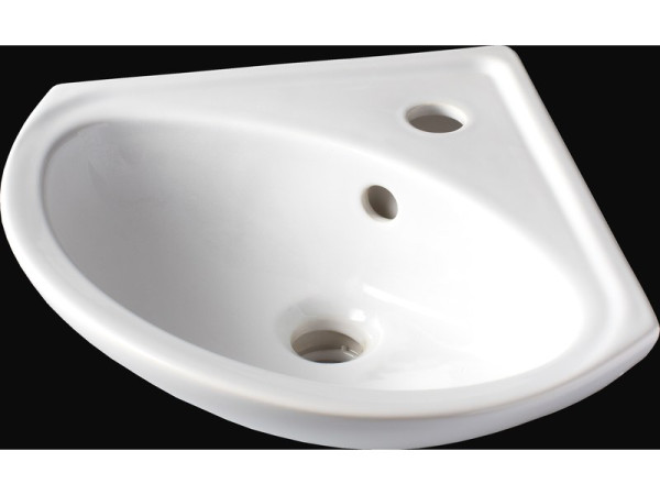 VASQUE LAVE-MAIN A FIXER SIGMA BLANC CERAMIQUE ANGLE 35 x 35 CM