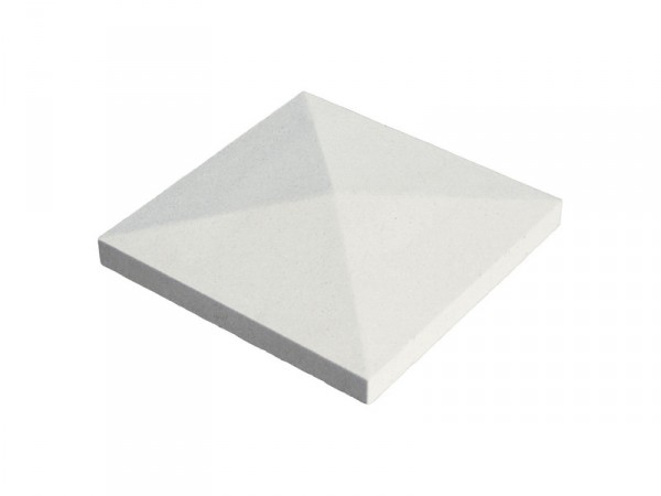 CHAPEAU DE PILIER  POINTE DE DIAMANT 40 X 40  BLANC