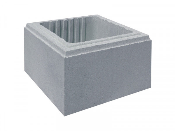 ELÉMENT DE PILIER CLASSIQUE UNISLISS LISSE GRIS H.16.7XL.30XP.30CM