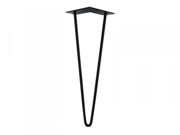 PIED DE TABLE BASSE FILAIRE ACIER EPOXY NOIR HAUTEUR 40CM