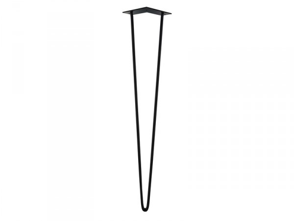 PIED DE TABLE HAUTE FILAIRE ACIER EPOXY NOIR HAUTEUR 71CM
