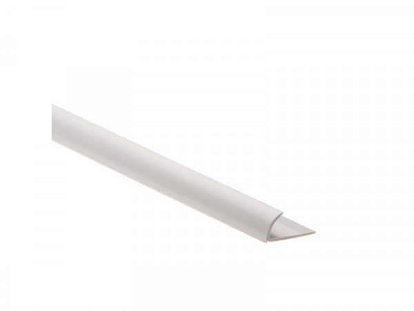 PROFIL 1/4 ROND ANGLE SORTANT PVC GRIS CLAIR 10MM L2.5 STANDERS