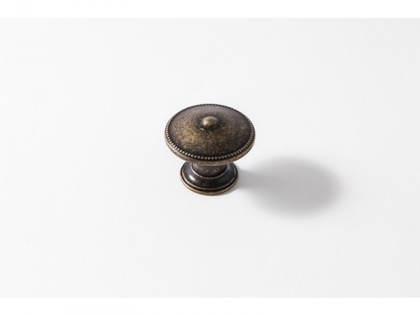 BOUTON ROND METAL VIEU LAITON LOT DE 4 PIECES