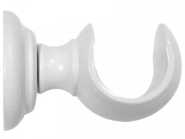 SUPPORT BOIS D35 OUVERT 65MM LAQUE BLANC