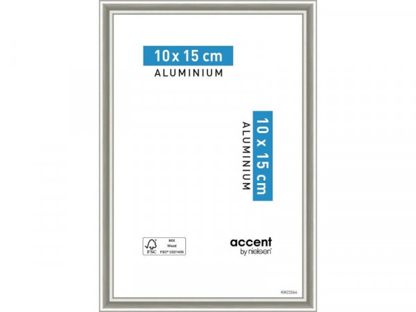 CADRE ALU ACCENT NICKEL MAT 10X15