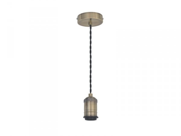 MONTURE IONE E27 60W METAL LAITON PATINE