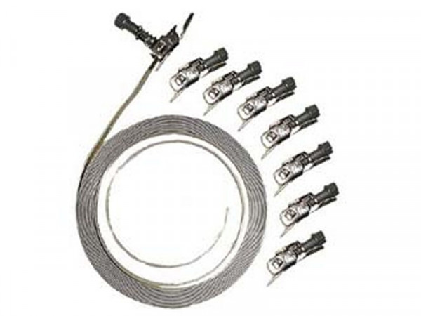 COLLIER FEUILLARD ACIER INOX 9MM KIT 3M +8 TETES BASCULANTES