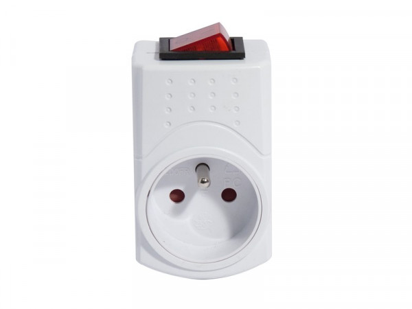 PRISE 1P+T 16A +INTER BLANC