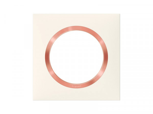 PLAQUE CARREE DOOXIE BLANC ROSE 1 POSTE