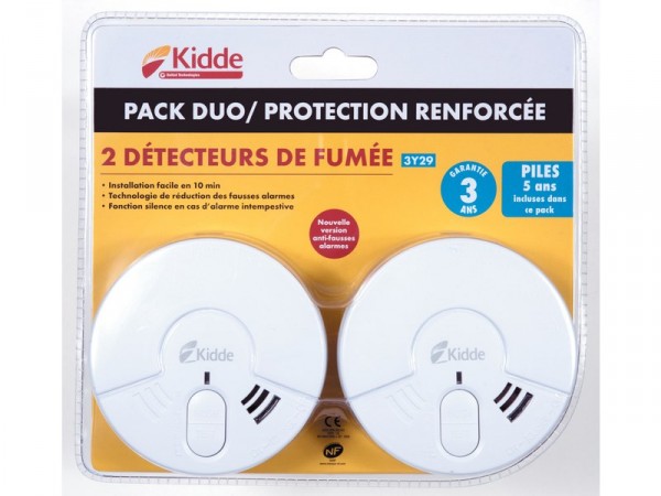 DETECTEUR FUMEE 3ANS NF X2