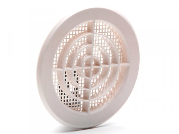 GRILLE AERATION CLIPSER   100MM ABS BLANC