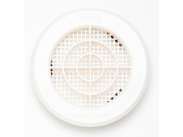 GRILLE AERATION CLIPSER   80MM ABS BLANC