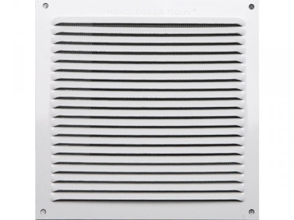 GRILLE AERATION VISSER  170X170MM ALU + MOUSTIQUAIRE