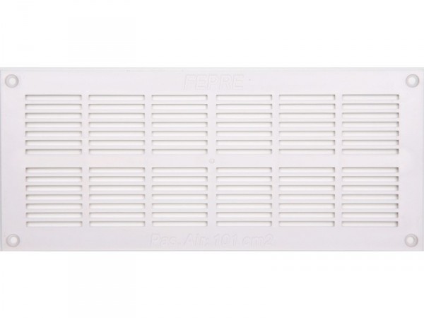 GRILLE AERATION VISSER  110X255MM ABS BLANC