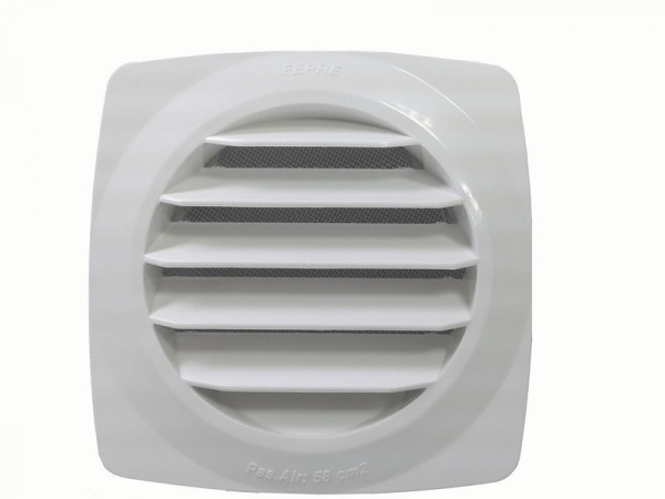 GRILLE AERATION CLIPSER   120MM ABS BLANC