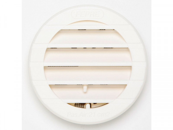 GRILLE AERATION REGLABLE  78MM ABS BLANC  + MOUSTIQUAIRE