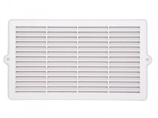 GRILLE AERATION ENCASTRER  130X236MM ABS + MOUSTIQUAIRE