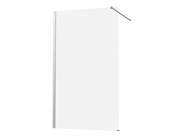PAROI DE DOUCHE ITALIENNE VERRE TRANSPARENT CHROME 80CM EP 8MM REMIX