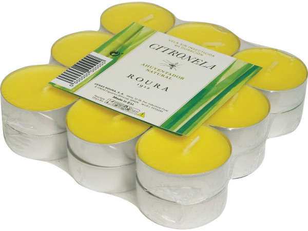 BOUGIE CHAUFFE PLAT ANTI MOUSTIQUE CITRONNELLE 16X38MM X18