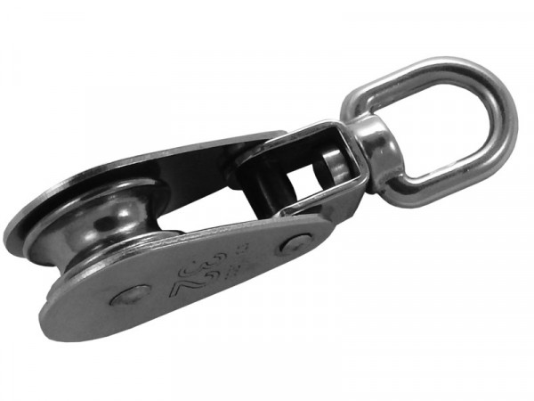 POULIE DOUBLE DÉRIVEUR RÉA 32MM INOX A4 / AISI 316