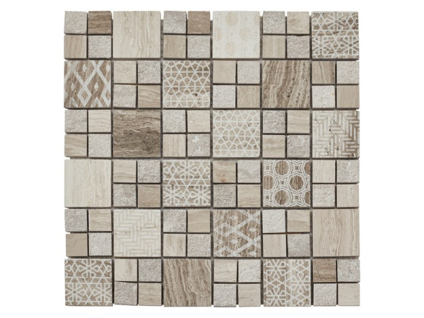 MOSAIQUE SOL & MUR ARTENS COTTAGE GRIS 30X30CM