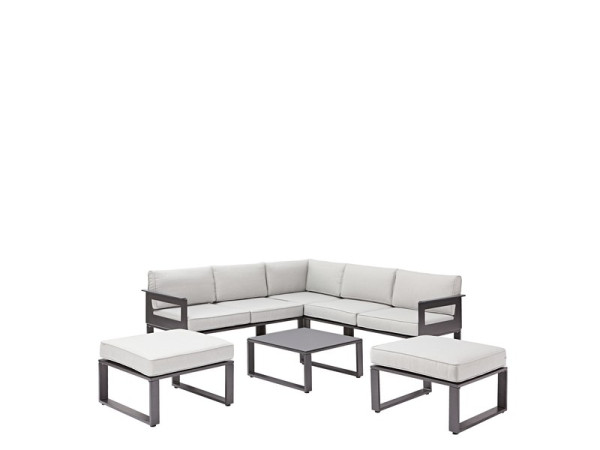 SALON DE JARDIN ALUMINIUM ODYSSEA GRIS ANTHRACITE