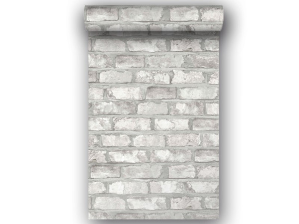 PAPIER PEINT VINYLE INTISSE BRIQUES BROOKLYN BLANC INSPIRE