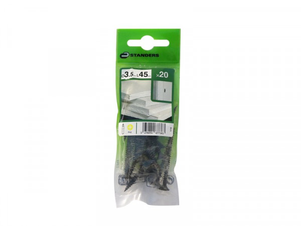 VIS TETE PHILIPS 3.5X45MM ACIER NOIR SACHET 20