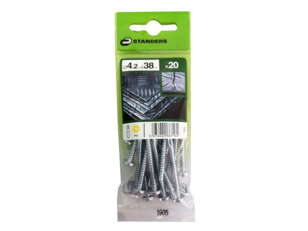 VIS TOLE TETE FRAISEE PHILIPS AUTOFORANTE 4.2X38MM SACHET 20