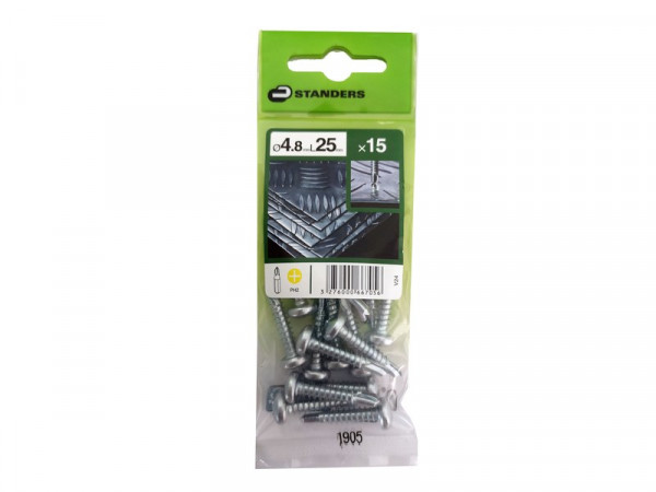 VIS TOLE TETE FRAISEE PHILIPS AUTOFORANTE 4.8X25MM SACHET 15