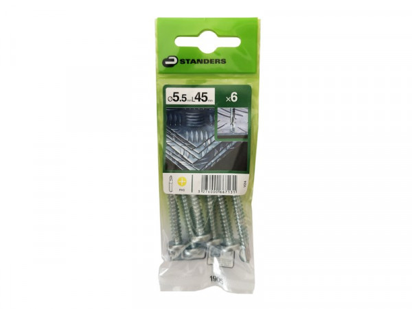 VIS TOLE TETE FRAISEE PHILIPS AUTOFORANTE 5.5X45MM SACHET 6