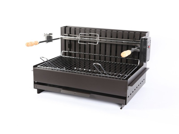 GRILLOIR VULCAIN 3657 80,4X69,3X41,7CM ACIER + TOURNEBROCHE