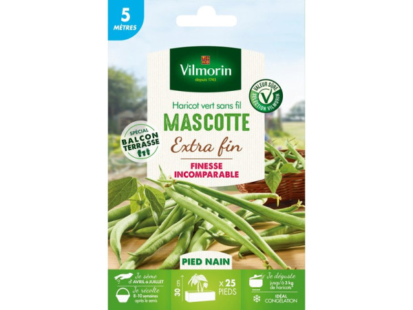 HARICOT MASCOTTE SACHET SERIE 5M VILMORIN